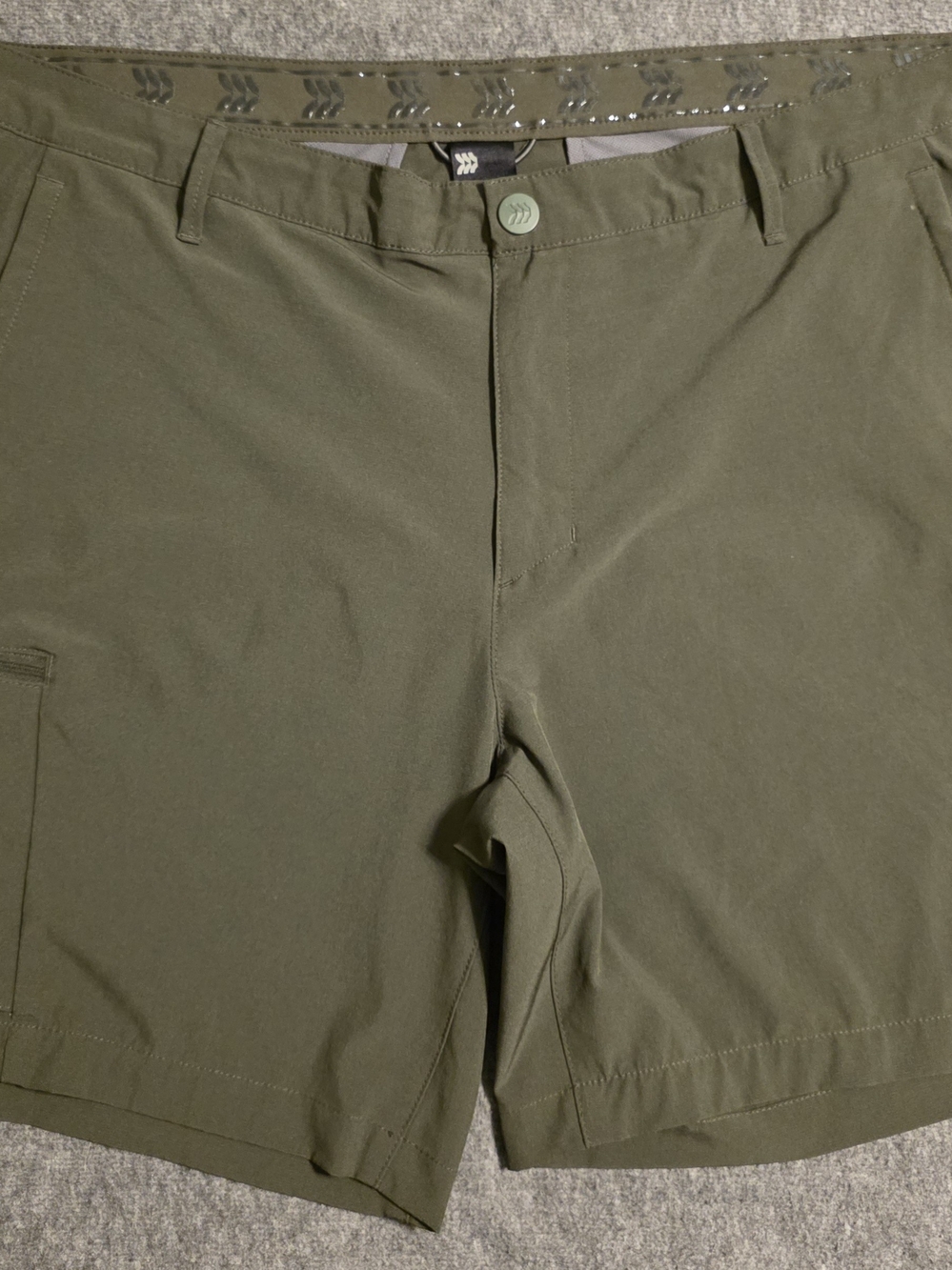 all in motion Olive Green Flat Front Performance Shorts